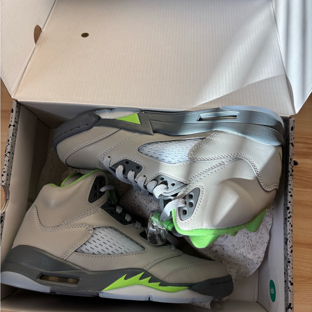 Jordan Sneakers with Green Highlights